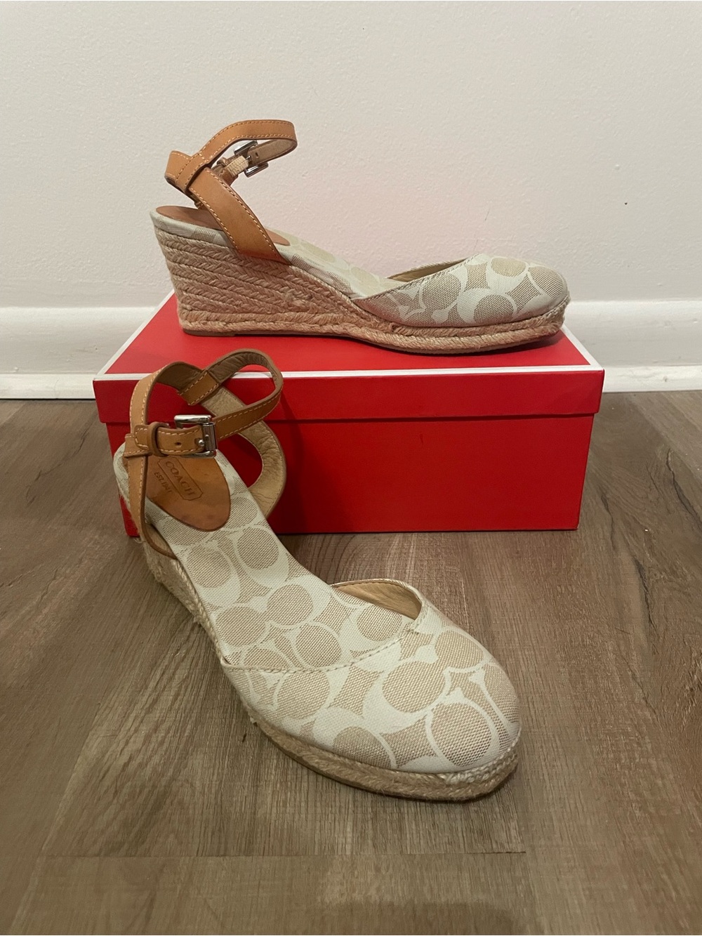 Coach Valerie signature espadrille wedges